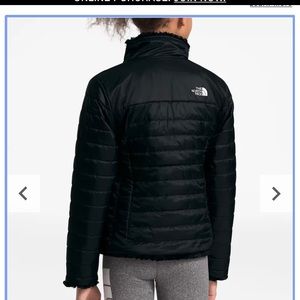 Girls Black REVERSIBLE North Face Jacket